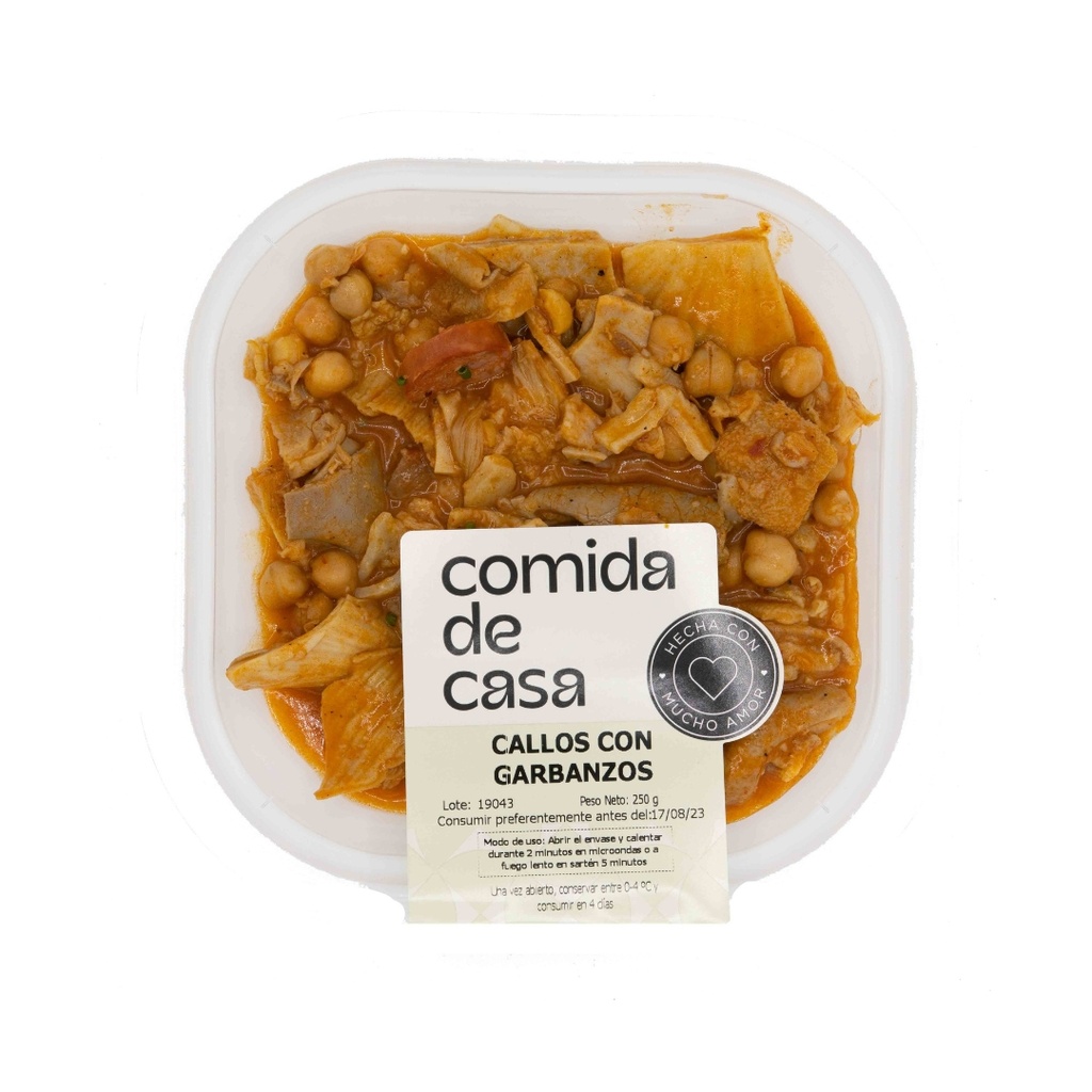 Callos con Garbanzos. Delicia Española. 250gr