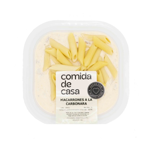 [279] Macarrones a la Carbonara Cremosos. 250 gr