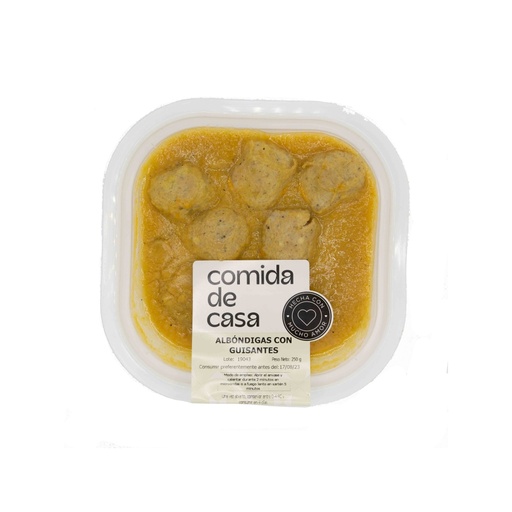 [47] Albóndigas con Guisantes. Bocado Colorido. 250gr